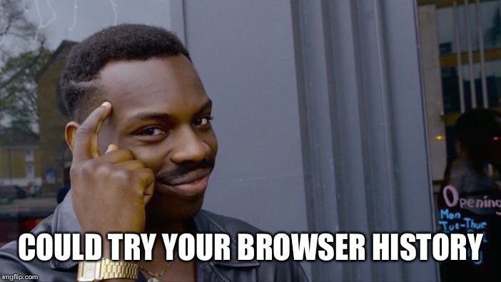 Roll Safe Think About It Meme | COULD TRY YOUR BROWSER HISTORY | image tagged in memes,roll safe think about it | made w/ Imgflip meme maker