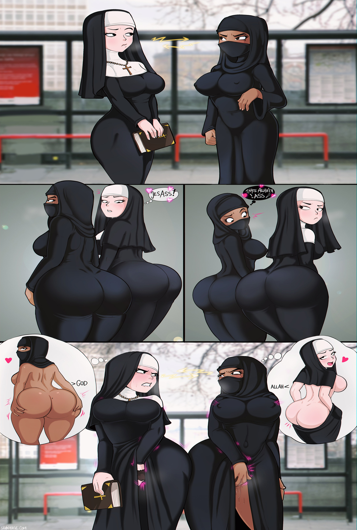 aka: Tsundre Religion, Tsundre, Tsundere, Religion, Nun, Hijab, Niqab, Chri...