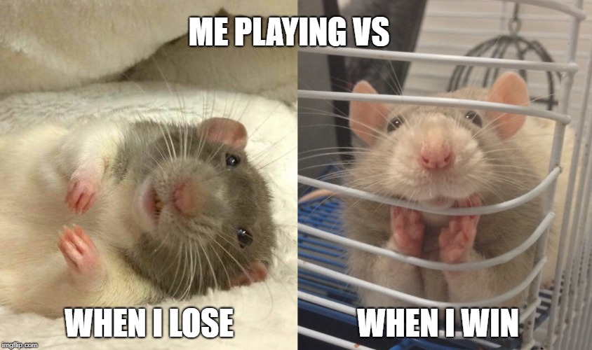 ME PLAYING VS; WHEN I LOSE                    WHEN I WIN | made w/ Imgflip meme maker