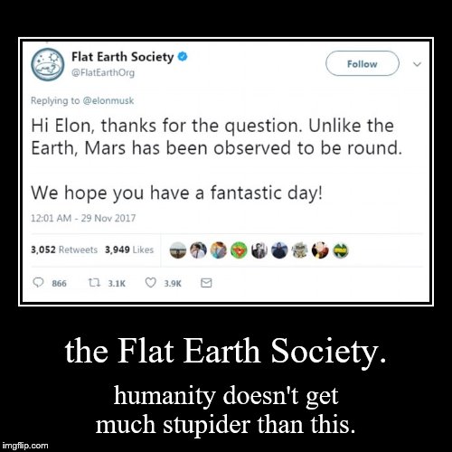 is the flat earth society a joke