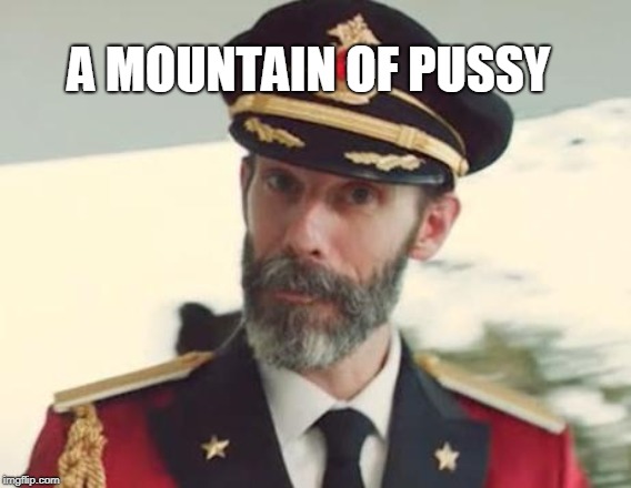 Captain Obvious | A MOUNTAIN OF PUSSY | image tagged in captain obvious | made w/ Imgflip meme maker