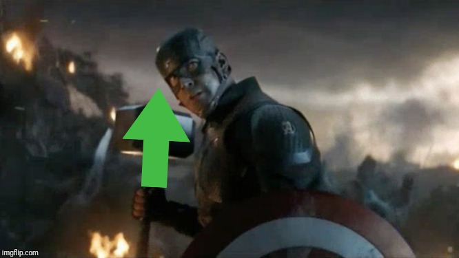 Captain America Weilding Mjolnir | image tagged in captain america weilding mjolnir | made w/ Imgflip meme maker