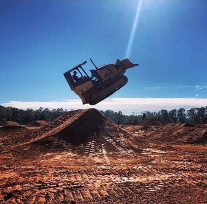 High Quality Leaping Bulldozer Blank Meme Template