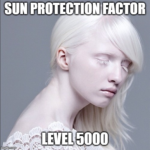 Too Much Coppertone | SUN PROTECTION FACTOR; LEVEL 5000 | image tagged in white people | made w/ Imgflip meme maker
