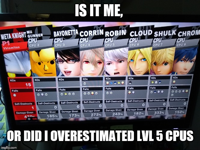IS IT ME, OR DID I OVERESTIMATED LVL 5 CPUS | made w/ Imgflip meme maker