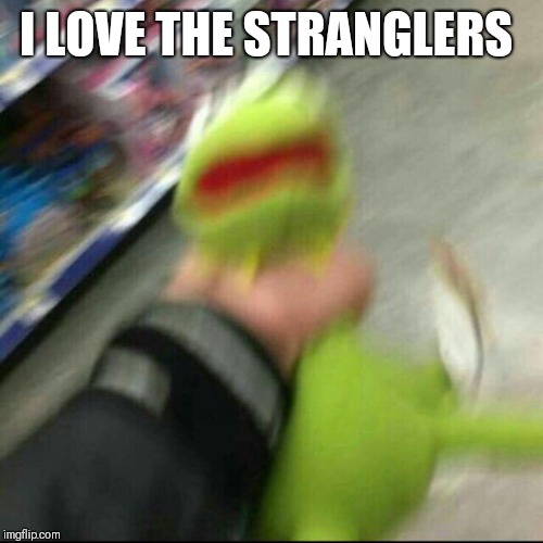 kermit strangle | I LOVE THE STRANGLERS | image tagged in kermit strangle | made w/ Imgflip meme maker