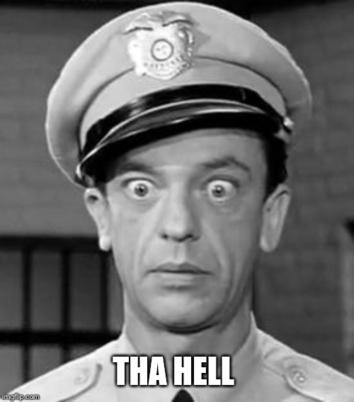 Barney Fife | THA HELL | image tagged in barney fife | made w/ Imgflip meme maker
