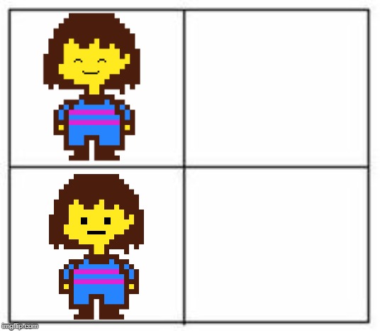 Frisk Template fixed | image tagged in square grid | made w/ Imgflip meme maker