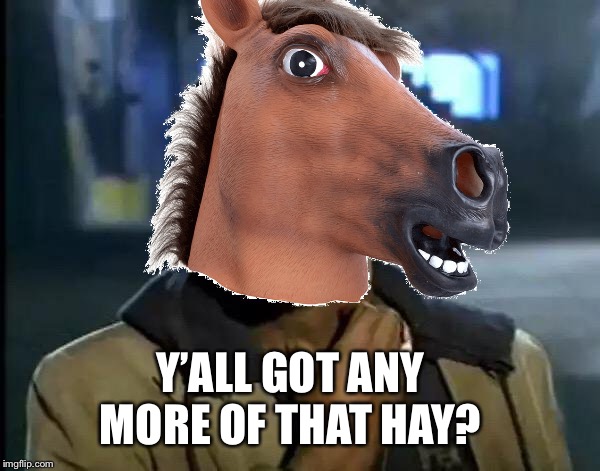 Y’all got any more of that | Y’ALL GOT ANY MORE OF THAT HAY? | image tagged in beating a dead horse,horse face,just horsing around | made w/ Imgflip meme maker