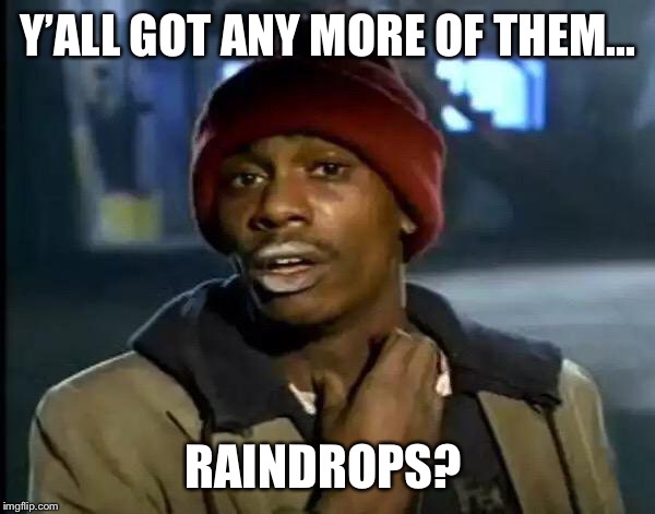 Y'all Got Any More Of That Meme | Y’ALL GOT ANY MORE OF THEM... RAINDROPS? | image tagged in memes,y'all got any more of that | made w/ Imgflip meme maker