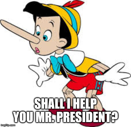Pinochio  | SHALL I HELP YOU MR. PRESIDENT? | image tagged in pinochio | made w/ Imgflip meme maker