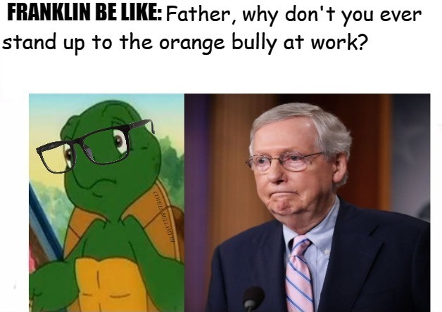 High Quality Franklin and Father Mitch McConnell Blank Meme Template