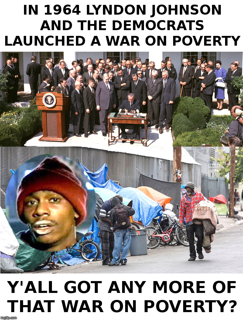 The War On Poverty | image tagged in lyndon johnson,democrats,welfare,poverty | made w/ Imgflip meme maker