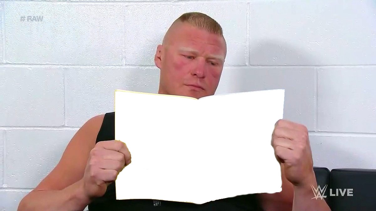 WWE Brock Lesnar Reading A Magazine Blank Meme Template