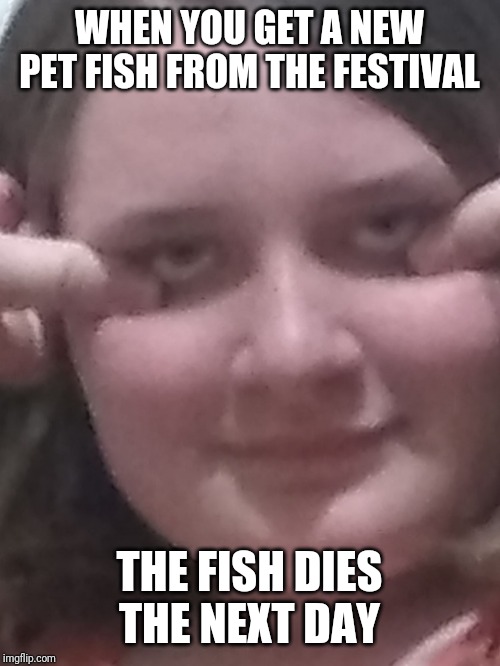 That One Look | WHEN YOU GET A NEW PET FISH FROM THE FESTIVAL; THE FISH DIES THE NEXT DAY | image tagged in that one look | made w/ Imgflip meme maker