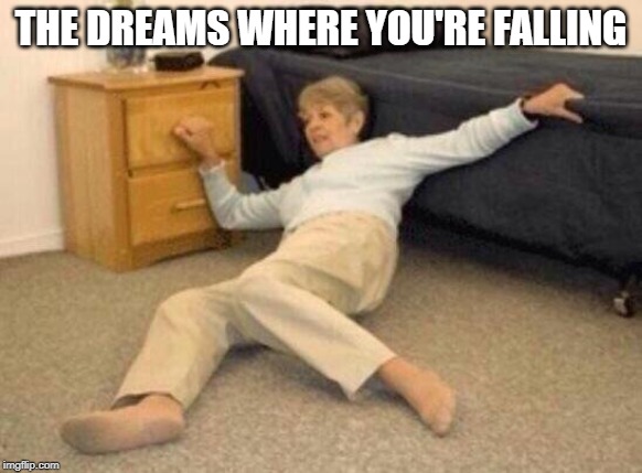 woman falling in shock | THE DREAMS WHERE YOU'RE FALLING | image tagged in woman falling in shock | made w/ Imgflip meme maker