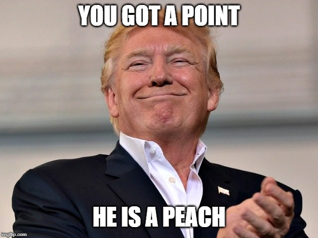 YOU GOT A POINT HE IS A PEACH | made w/ Imgflip meme maker