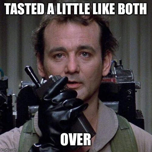 Ghostbusters  | TASTED A LITTLE LIKE BOTH OVER | image tagged in ghostbusters | made w/ Imgflip meme maker