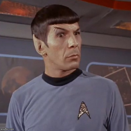 Puzzled Spock | image tagged in puzzled spock | made w/ Imgflip meme maker