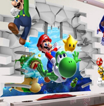 Mario breaking into a wall Blank Meme Template