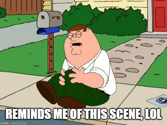 Peter Griffin Knee | REMINDS ME OF THIS SCENE, LOL | image tagged in peter griffin knee | made w/ Imgflip meme maker