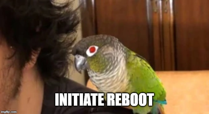 INITIATE REBOOT | made w/ Imgflip meme maker