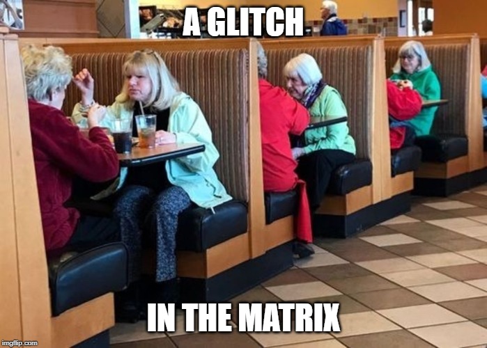 A GLITCH; IN THE MATRIX | image tagged in matrix mistake | made w/ Imgflip meme maker