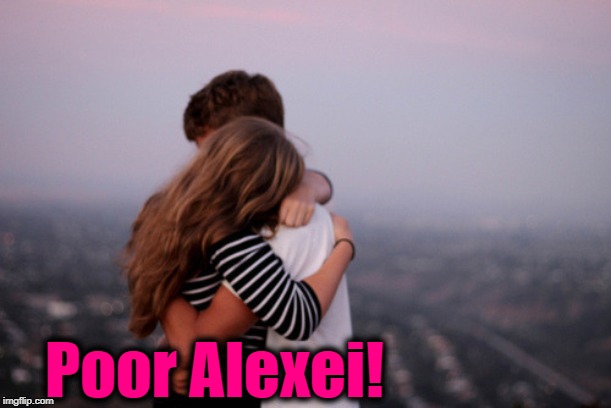 hug | Poor Alexei! | image tagged in hug | made w/ Imgflip meme maker