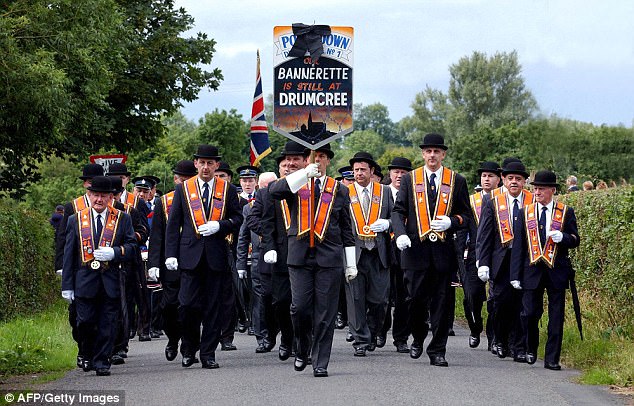 Orange order march drumcree Blank Meme Template