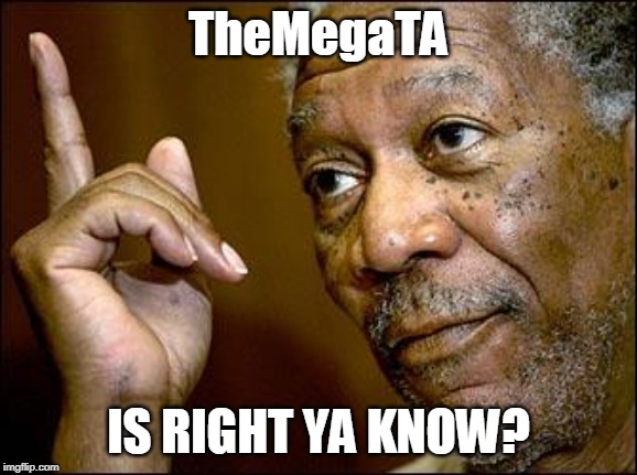 This Morgan Freeman | TheMegaTA IS RIGHT YA KNOW? | image tagged in this morgan freeman | made w/ Imgflip meme maker