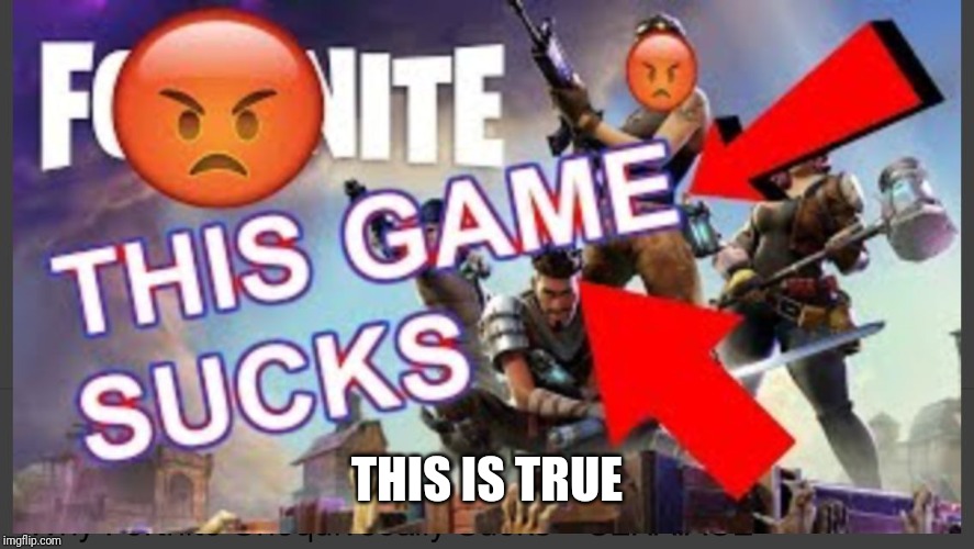 Fortnite Sucks! | THIS IS TRUE | image tagged in fortnite sucks | made w/ Imgflip meme maker