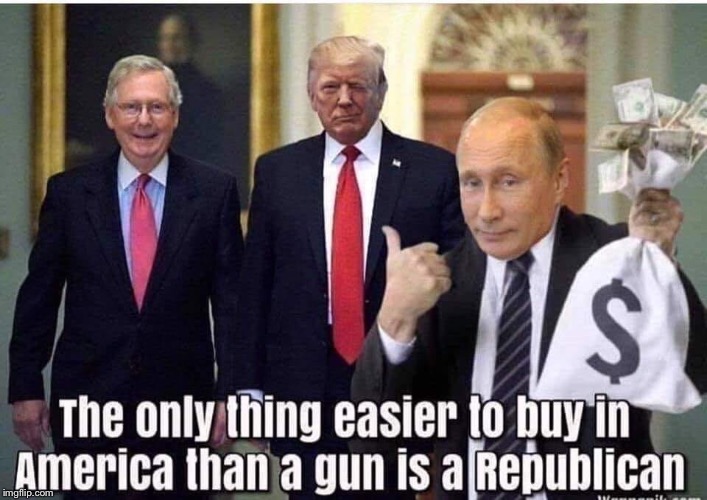 Buy American | image tagged in vladimir putin,mitch mcconnell,donald trump,don the con,moscow mitch | made w/ Imgflip meme maker