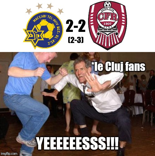 Good Luck to Celtic! | 2-2; (2-3); *le Cluj fans; YEEEEEESSS!!! | image tagged in memes,funny,champions league,romania,cfr cluj,football | made w/ Imgflip meme maker