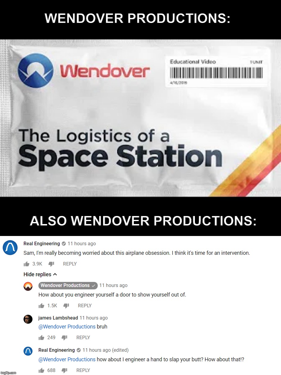 This meme is brought to you by Skillshare | WENDOVER PRODUCTIONS:; ALSO WENDOVER PRODUCTIONS: | image tagged in wendover,youtube,drama | made w/ Imgflip meme maker