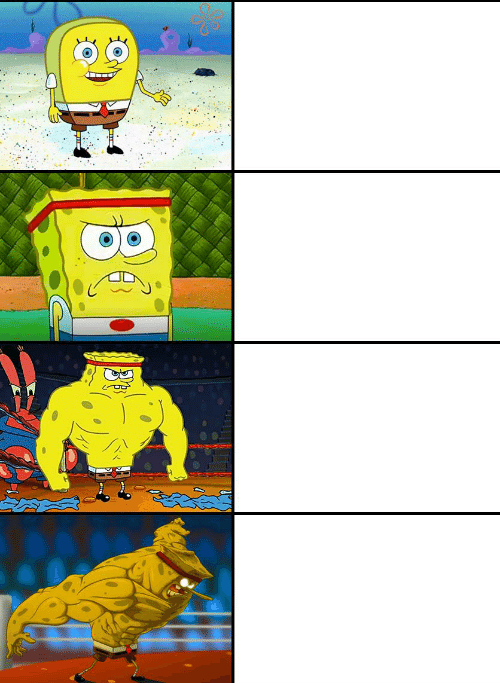 High Quality Strong spongebob chart Blank Meme Template