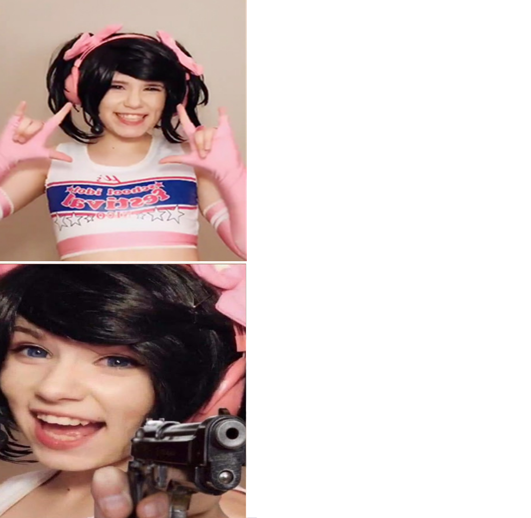 High Quality Hit or miss girl Blank Meme Template