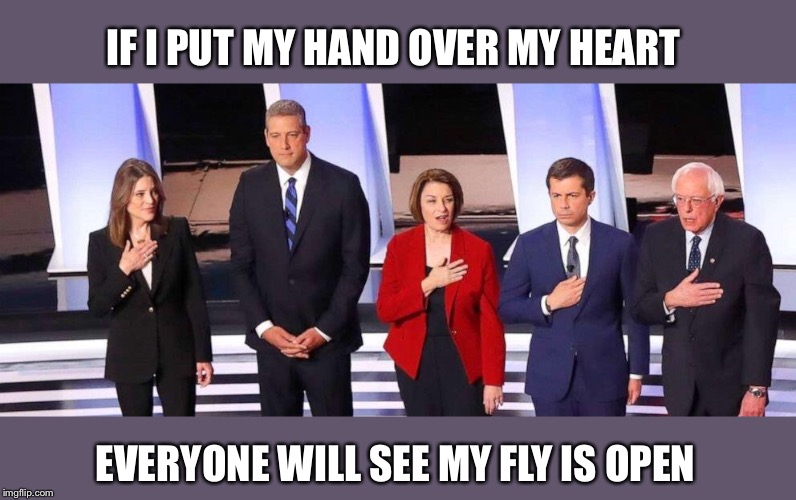 Tim Ryan | IF I PUT MY HAND OVER MY HEART; EVERYONE WILL SEE MY FLY IS OPEN | image tagged in pledge,donald trump,tim ryan | made w/ Imgflip meme maker