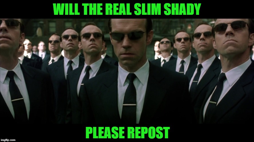 WILL THE REAL SLIM SHADY PLEASE REPOST | made w/ Imgflip meme maker