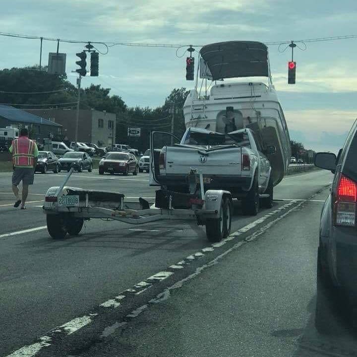 High Quality boat trailer 'oops' Blank Meme Template