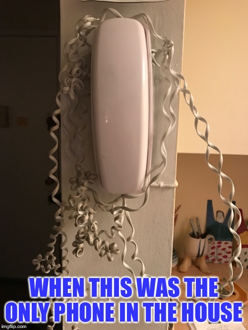 Old Landline Phone | WHEN THIS WAS THE ONLY PHONE IN THE HOUSE | image tagged in landline,tangled | made w/ Imgflip meme maker