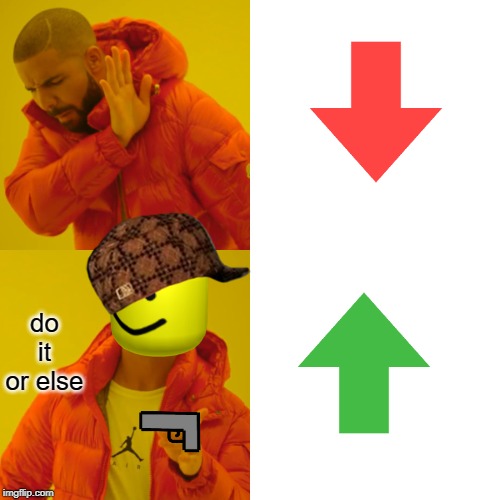 Drake Hotline Bling | do it or else | image tagged in memes,drake hotline bling | made w/ Imgflip meme maker