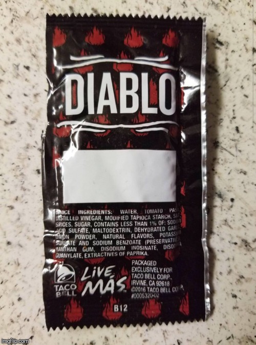 Diablo Hot Sauce | image tagged in diablo hot sauce | made w/ Imgflip meme maker