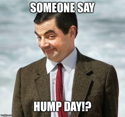 mr bean | SOMEONE SAY HUMP DAY!? | image tagged in mr bean | made w/ Imgflip meme maker