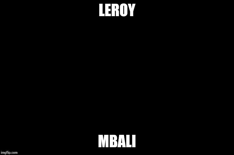 Blank Street Signs | LEROY; MBALI | image tagged in blank street signs | made w/ Imgflip meme maker