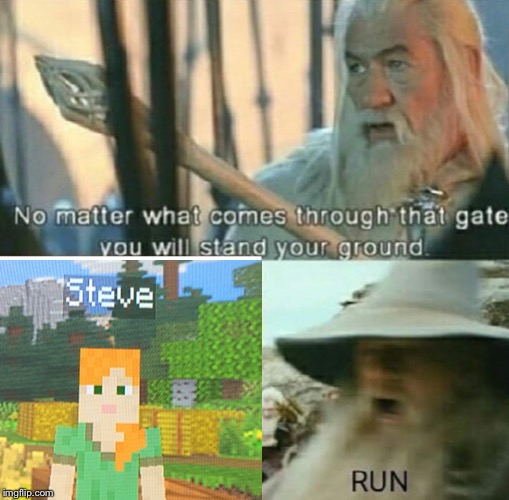 Found this funny cursed image on my Xbox, thought I might share it with you. Hope it doesn’t give you nightmares! | image tagged in memes,minecraft,gandalf,cursed image | made w/ Imgflip meme maker