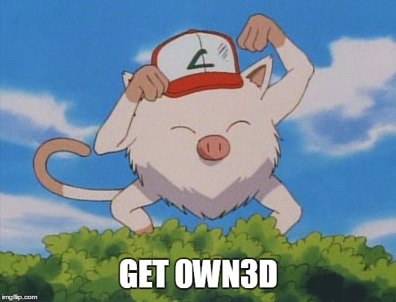 Mankey | GET 0WN3D | image tagged in mankey | made w/ Imgflip meme maker
