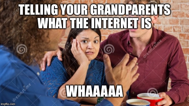 Too Funny for anyone | TELLING YOUR GRANDPARENTS WHAT THE INTERNET IS; WHAAAAA | image tagged in funny | made w/ Imgflip meme maker