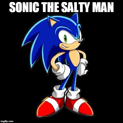 You're Too Slow Sonic Meme | SONIC THE SALTY MAN | image tagged in memes,youre too slow sonic | made w/ Imgflip meme maker