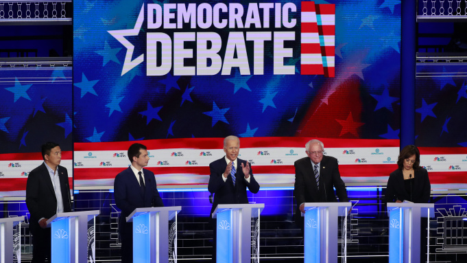 democratic Debate Blank Meme Template