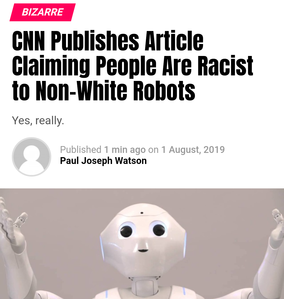 High Quality Racism & robots Blank Meme Template